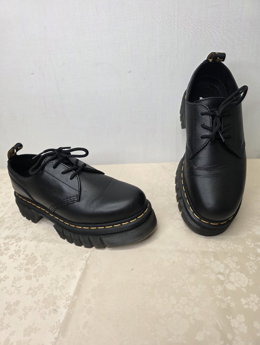Dr. Martens Audrick 3-Eye Platform Oxford Shoes Black Women’s Size 10 / EU 42